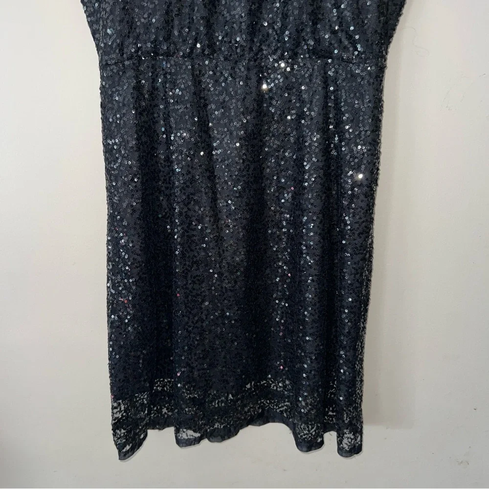 J Crew Black Sequin Sparkly Sleeveless Party Cocktail Dress Women’s Size 4